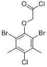 (2,6-DIBROMO-4-CHLORO-3,5-DIMETHYLPHENOXY)ACETYL CHLORIDE Struktur