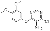 4-CHLORO-6-(3,4-DIMETHOXYPHENOXY)-5-PYRIMIDINAMINE Struktur