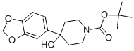 1-BOC-4-(1,3-BENZODIOXOL-5-YL)-4-HYDROXYPIPERIDINE Struktur