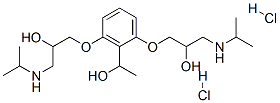 1-[2-(1-hydroxyethyl)-3-[2-hydroxy-3-(propan-2-ylamino)propoxy]phenoxy ]-3-(propan-2-ylamino)propan-2-ol dihydrochloride Struktur