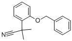 2-(2-(benzyloxy)phenyl)-2-methylpropanenitrile Struktur