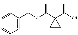 1-(benzyloxycarbonyl)cyclopropanecarboxylic acid Struktur