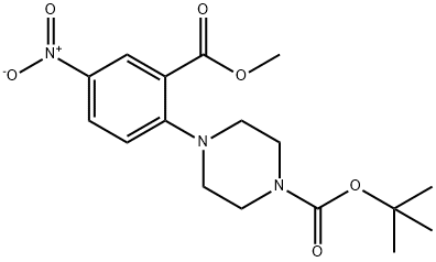 METHYL 2-(BOC-PIPERAZIN-1-YL)-5-NITROBE& Struktur