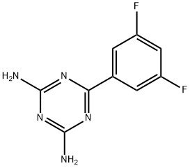 2,4-DIAMINO-6-(3,5-DIFLUOROPHENYL)-1,3,5-TRIAZINE Struktur