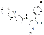 4-[1-hydroxy-2-[1-(2-methylbenzo[1,3]dioxol-2-yl)propan-2-ylamino]prop yl]phenol hydrochloride Struktur