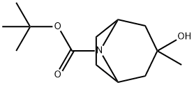 (1R,3R,5S)-tert-butyl 3-hydroxy-3-methyl-8-azabicyclo[3.2.1]octane-8-carboxylate Struktur