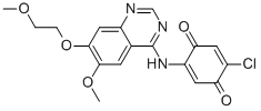 2-CHLORO-5-(6-METHOXY-7-(2-METHOXYETHOXY)QUINAZOLIN-4-YLAMINO)CYCLOHEXA-2,5-DIENE-1,4-DIONE Struktur