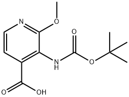 3-(tert-butoxycarbonylaMino)-2-Methoxyisonicotinic acid Structure