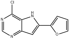 4-chloro-6-(furan-2-yl)-5H-pyrrolo[3,2-d]pyriMidine Struktur