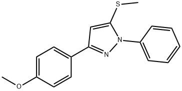 3-(4-METHOXYPHENYL)-5-METHYLTHIO-1-PHENYL-1H-PYRAZOLE Struktur