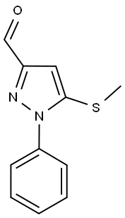 3-FORMYL-5-METHYLTHIO-1-PHENYL-1H-PYRAZOLE Struktur