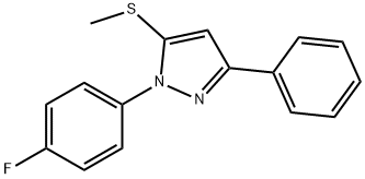 1-(4-FLUOROPHENYL)-5-METHYLTHIO-3-PHENYL-1H-PYRAZOLE Struktur