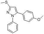 5-(4-METHOXYPHENYL)-3-METHYLTHIO-1-PHENYL-1H-PYRAZOLE Struktur