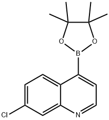 7-CHLOROQUINOLINE-4-BORONIC ACID PINACO& Struktur