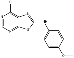 (7-CHLOROTHIAZOLO[5,4-D]PYRIMIDIN-2-YL)-(4-METHOXYPHENYL)AMINE Struktur