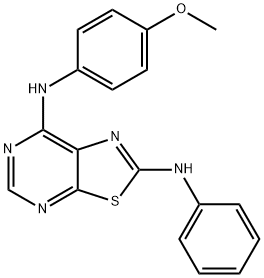 N7-(4-METHOXYPHENYL)-N2-PHENYLTHIAZOLO[5,4-D]PYRIMIDINE-2,7-DIAMINE Struktur