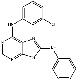 N7-(3-CHLOROPHENYL)-N2-PHENYLTHIAZOLO[5,4-D]PYRIMIDINE-2,7-DIAMINE Struktur