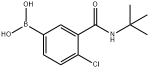 4-CHLORO-3-(T-BUTYLCARBAMOYL)PHENYLBORONIC ACID Struktur