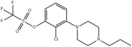 Methanesulfonic acid, 1,1,1-trifluoro-, 2-chloro-3-(4-propyl-1-piperazinyl)phenyl ester Struktur