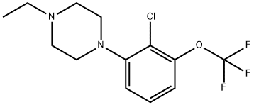 1-[2-CHLORO-3-(TRIFLUOROMETHOXY)PHENYL]-4-ETHYLPIPERAZINE Struktur