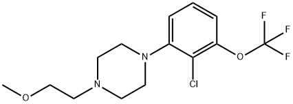 Piperazine, 1-[2-chloro-3-(trifluoromethoxy)phenyl]-4-(2-methoxyethyl)- Struktur