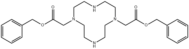 1,4,7,10-Tetraazacyclododecane-1,7-diacetic acid, bis(phenylMethyl) ester Struktur