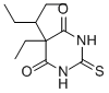 5-ethyl-5-(1-ethylpropyl)-2-thiobarbituric acid Struktur