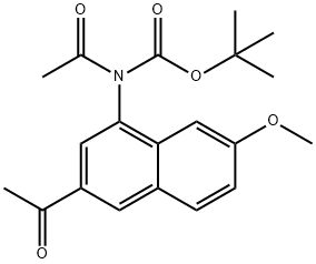 tert-butyl acetyl(3-acetyl-7-Methoxynaphthalen-1-yl)carbaMate Struktur