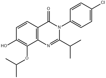 4(3H)-Quinazolinone,  3-(4-chlorophenyl)-7-hydroxy-8-(1-methylethoxy)-2-(1-methylethyl)- Struktur