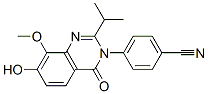 Benzonitrile,  4-[7-hydroxy-8-methoxy-2-(1-methylethyl)-4-oxo-3(4H)-quinazolinyl]- Struktur