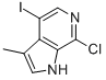 7-CHLORO-4-IODO-3-METHYL-1H-PYRROLO[2,3-C]PYRIDINE Struktur