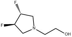 (3R,4R)-3,4-Difluoropyrrolidin-1-ylethanol Struktur