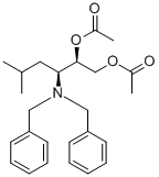 (2R,3S)-O,O-DIACETYL-3-DIBENZYLAMINO-5-METHYLHEXANE-1,2-DIOL Struktur