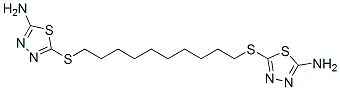 5-[10-[(5-amino-1,3,4-thiadiazol-2-yl)sulfanyl]decylsulfanyl]-1,3,4-th iadiazol-2-amine Struktur