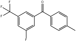 (3-FLUORO-5-TRIFLUOROMETHYLPHENYL)-P-TOLYL-METHANONE Struktur