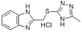 2-(((5-Methyl-4H-1,2,4-triazol-3-yl)thio)methyl)benzimidazole hydrochl oride Struktur