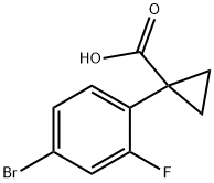 1-(4-BroMo-2-fluorophenyl)cyclopropanecarboxylic acid Struktur