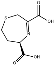 (5R)-2,5,6,7-tetrahydro-1,4-thiazepine-3,5-dicarboxylic acid Struktur