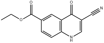 6-Quinolinecarboxylic acid, 3-cyano-1,4-dihydro-4-oxo-, ethyl ester Struktur