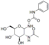 O-(2-Acetamido-2-deoxy-D-glucopyranosylidene)amino N-phenyl Carbamate Struktur