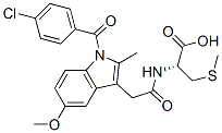 (2R)-2-[[2-[1-(4-chlorobenzoyl)-5-methoxy-2-methyl-indol-3-yl]acetyl]a mino]-3-methylsulfanyl-propanoic acid Struktur