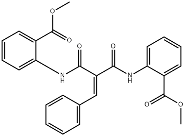 methyl 2-[[2-[(2-methoxycarbonylphenyl)carbamoyl]-3-phenyl-prop-2-enoy l]amino]benzoate Struktur