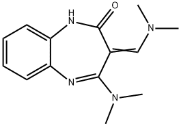 4-(Dimethylamino)-3-((dimethylamino)methylene)-1,3-dihydro-2H-1,5-benz odiazepin-2-one Struktur