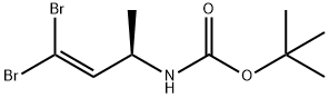 CarbaMic acid, N-[(1R)-3,3-dibroMo-1-Methyl-2-propen-1-yl]-, 1,1-diMethylethyl ester Struktur