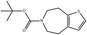 4,5,7,8-TETRAHYDRO-6H-THIENO[2,3-D]AZEPINE-6-CARBOXYLIC ACID, T-BUTYLESTER Struktur