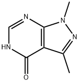 1,3-Dimethyl-1,5-dihydro-4H-pyrazolo-[3,4-d]pyrimidin-4-one Struktur