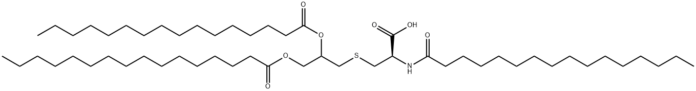 N-ALPHA-PALMITOYL-S-[2,3-BIS(PALMITOYLOXY)-(2RS)-PROPYL]-L-CYSTEINE Structure