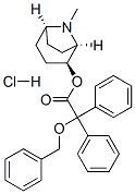 [(1R,2S,5S)-8-methyl-8-azabicyclo[3.2.1]oct-2-yl] 2,2-diphenyl-2-pheny lmethoxy-acetate hydrochloride Struktur