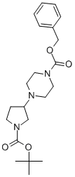 4-(1-BOC-PYRROLIDIN-3-YL)-1-CBZ-PIPERAZINE Struktur