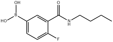 3-(N-BUTYLCARBAMOYL)-4-FLUOROBENZENEBORONIC ACID Struktur